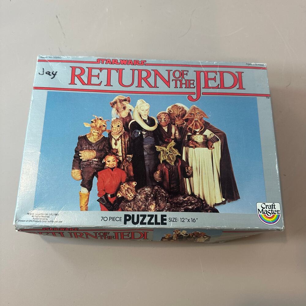 Vintage Star Wars Jigsaw Puzzle Return of Jedi 70 Piece 12x16 Craft Master 1983